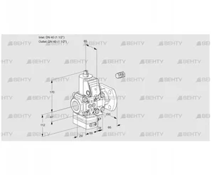 VAD2E40R/40F05D-50VWR/PP/PP (88102206) Газовый клапан с регулятором давления Kromschroder