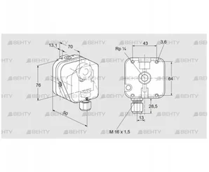 DG 500SG-3 (84447491) Датчик-реле давления газа Kromschroder