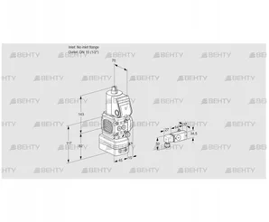 VAD1-/15R/NW-100B (88002390) Газовый клапан с регулятором давления Kromschroder