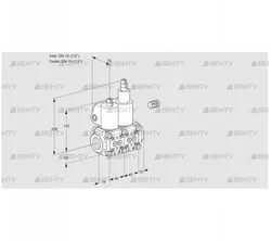 VCS1E15R/15R05NLWL/PPPP/PPPP (88103976) Сдвоенный газовый клапан Kromschroder