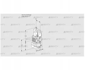 VAD1T-/25N/NK-50A (88016319) Газовый клапан с регулятором давления Kromschroder