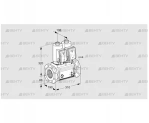 VCS7T80A05NNQSRB/MPPM/PPPP (88203331) Сдвоенный газовый клапан Kromschroder