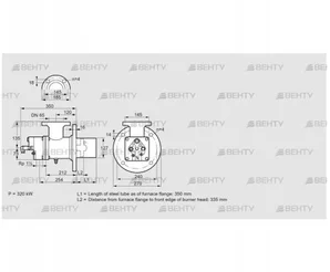 BIO 125RM-350/335-(14)E (84023046) Газовая горелка Kromschroder