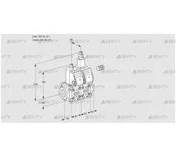 VCS3E50R/50R05NLQR/PPPP/PPPP (88106508) Сдвоенный газовый клапан Kromschroder