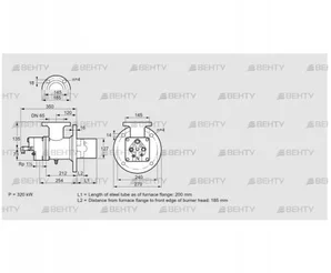 BIO 125KD-200/185-(23)E (84099868) Газовая горелка Kromschroder