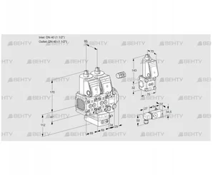 VCG2E40R/40R05FNGEVWR/2--3/PPBS (88103332) Клапан с регулятором соотношения Kromschroder