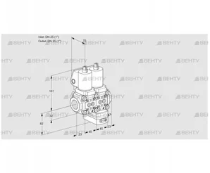 VCG1T25N/25N05NGAQGL/PPPP/PPPP (88107745) Клапан с регулятором соотношения Kromschroder