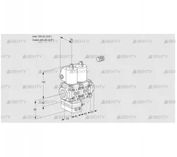 VCG1E20R/20R05GNNWL/PPPP/PPPP (88103374) Клапан с регулятором соотношения Kromschroder