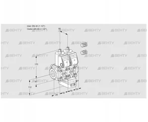 VCG2E40R/40R05NGEWR3/PPPP/PPPP (88100887) Клапан с регулятором соотношения Kromschroder