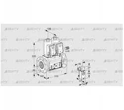 VCS780F05NNWGR3E/3-PP/PPEP (88204931) Сдвоенный газовый клапан Kromschroder