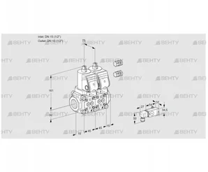 VCS1E15R/15R05NNWGR3/PP-4/PPPP (88105928) Сдвоенный газовый клапан Kromschroder