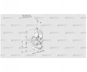 VAD1T20N/NQ-50A (88008481) Газовый клапан с регулятором давления Kromschroder