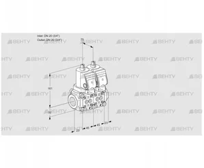 VCS1T20N/20N05NNWSR/PPPP/PPPP (88107409) Сдвоенный газовый клапан Kromschroder