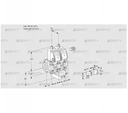 VCG1E20R/15R05NGEWR/2--4/PPPP (88103060) Клапан с регулятором соотношения Kromschroder