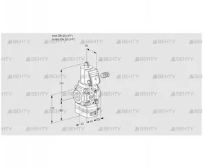 VAD120R/NPGR-100A (88026418) Газовый клапан с регулятором давления Kromschroder