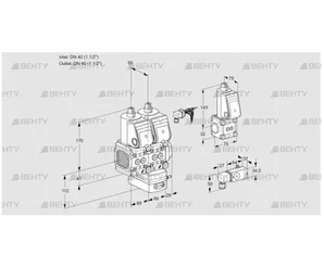 VCG2E40R/40R05FNGEWR/2-PP/PPZS (88103255) Клапан с регулятором соотношения Kromschroder