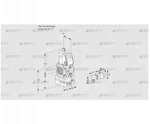 VAD1-/25R/NW-100A (88006881) Газовый клапан с регулятором давления Kromschroder