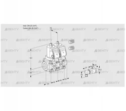 VCS1E20R/20R05NNWGR3/PP-4/PPPP (88105927) Сдвоенный газовый клапан Kromschroder