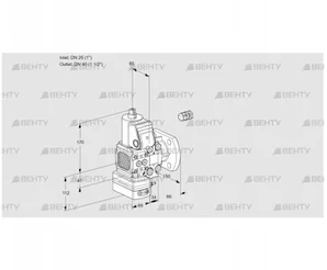 VAH2E25R/40F05FHEVWR/PP/PP (88102390) Клапан с регулятором расхода Kromschroder