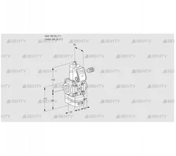 VAD125R/NK-100A (88001152) Газовый клапан с регулятором давления Kromschroder