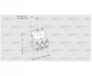 VCS1E20R/20R05NNWSL/PPPP/PPPP (88105643) Сдвоенный газовый клапан Kromschroder