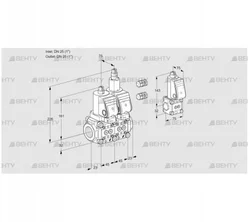 VCS1E25R/25R05NLWGR3/PPPP/PPZS (88100124) Сдвоенный газовый клапан Kromschroder