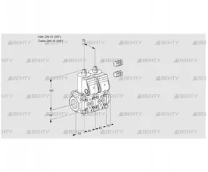 VCS1E10R/10R05NNKR3/PPPP/PPPP (88103087) Сдвоенный газовый клапан Kromschroder