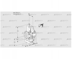 VAH2E25R/25R05HEVWR/MM/PP (88102804) Клапан с регулятором расхода Kromschroder