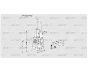 VAD1-/15R/NW-50B (88030695) Газовый клапан с регулятором давления Kromschroder