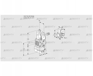 VAD1-/15R/NW-100B (88012967) Газовый клапан с регулятором давления Kromschroder