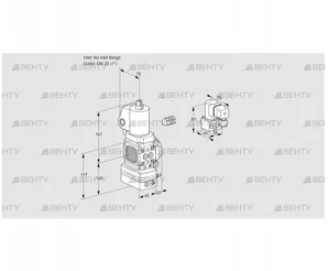 VAV1-/25R/NWSLAK (88012936) Газовый клапан с регулятором соотношения Kromschroder