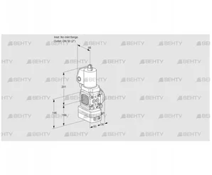 VAV3T-/50N/NQSLAK (88024183) Газовый клапан с регулятором соотношения Kromschroder