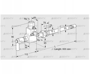 ZMI 25G600R (84234066) Пилотная горелка Kromschroder