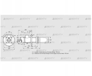 BIC 100RB-700/735-(109)E (84033289) Газовая горелка Kromschroder