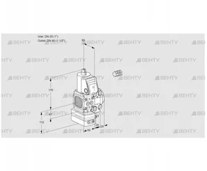 VAD2E25R/40R05FD-50VWR/PP/PP (88102216) Газовый клапан с регулятором давления Kromschroder