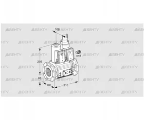 VCS780F05NLWR3E/PPPP/MMPM (88207155) Сдвоенный газовый клапан Kromschroder