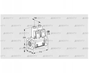 VCS780F05NNWR3B/MMMM/MMMM (88207505) Сдвоенный газовый клапан Kromschroder