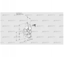 VAD125/15R/NW-25B (88011703) Газовый клапан с регулятором давления Kromschroder