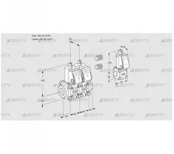 VCS1E20R/20R05NNWR3/PPPP/BSPP (88103874) Сдвоенный газовый клапан Kromschroder