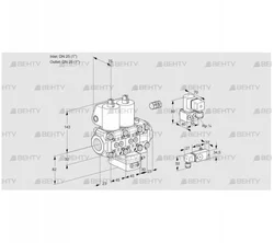 VCH1E25R/25R05NHEVWL/PPZY/-3PP (88107245) Клапан с регулятором расхода Kromschroder