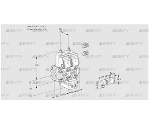 VCG2E40R/40R05NGEWR3/3--3/PPPP (88105793) Клапан с регулятором соотношения Kromschroder