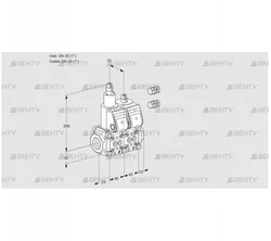 VCS1E25R/25R05LNWR3/PPPP/PPPP (88105409) Сдвоенный газовый клапан Kromschroder