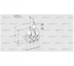 VCS1E25R/25R05NLWR3/PPPP/PPPP (88100107) Сдвоенный газовый клапан Kromschroder