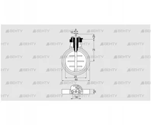 DKR 25Z03F350A (03149271) Дроссельная заслонка Kromschroder