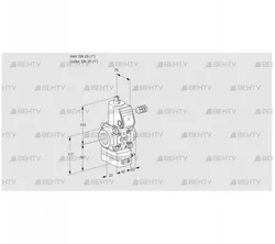 VAD125R/NW-100A (88010459) Газовый клапан с регулятором давления Kromschroder