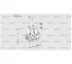 VCS1E25R/15R05FNNVWR3/PPPP/PPPP (88101755) Сдвоенный газовый клапан Kromschroder