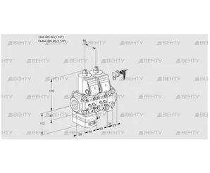 VCG2E40R/40R05GNNVWR/MMMM/PPPP (88105704) Клапан с регулятором соотношения Kromschroder