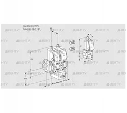 VCG2E40R/40R05NGEWR3/PPPP/PPBS (88106446) Клапан с регулятором соотношения Kromschroder