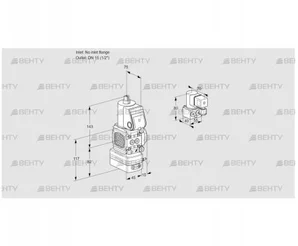 VAD1-/15R/NW-25B (88021286) Газовый клапан с регулятором давления Kromschroder