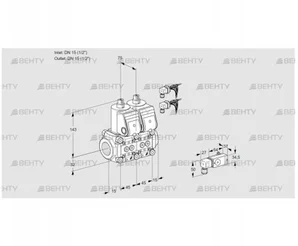 VCS1E15R/15R05NNWR6/3-PP/4-PP (88105933) Сдвоенный газовый клапан Kromschroder